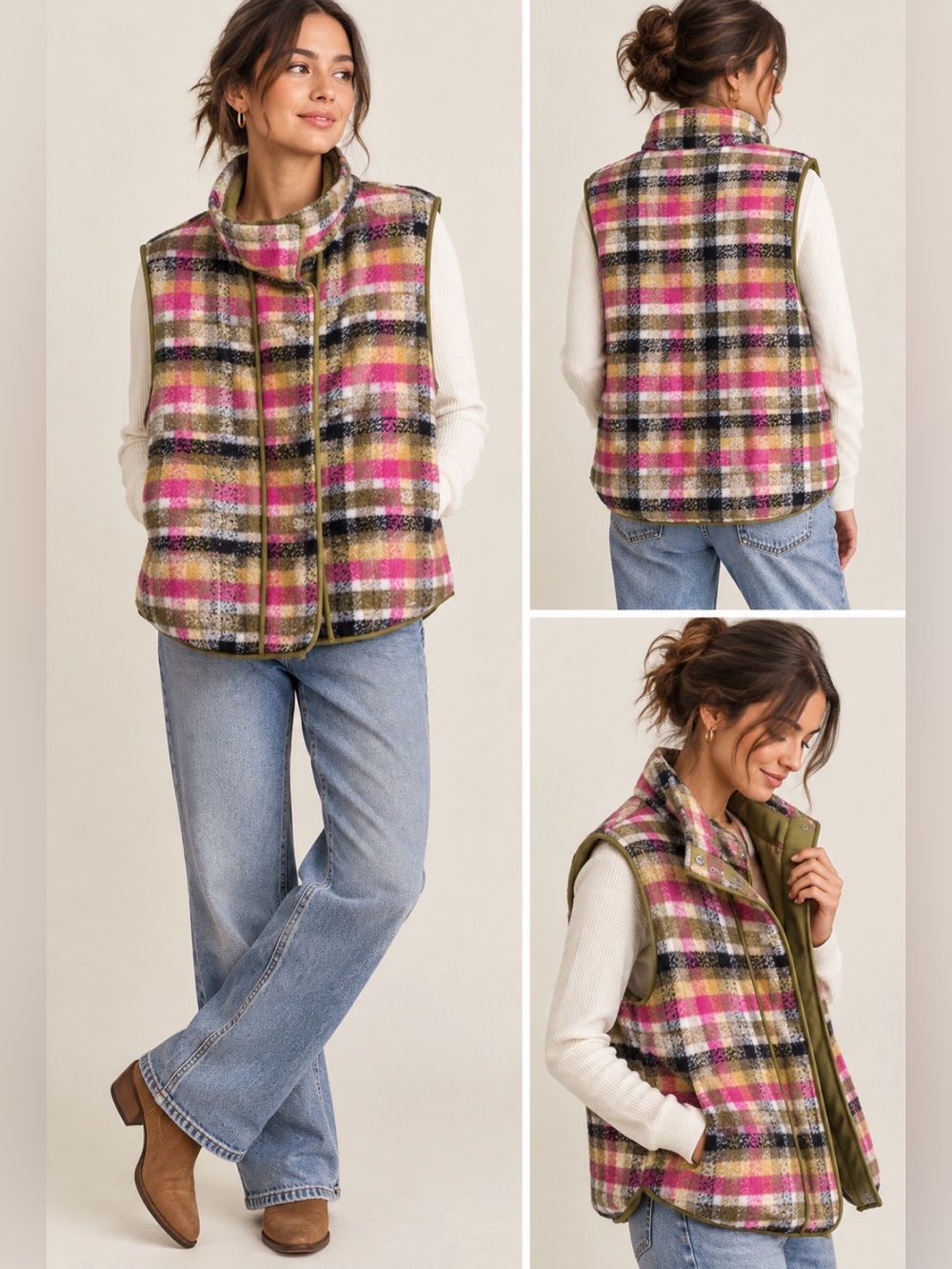 NWOT Free People Vest Cotton Wool Blend Oversized